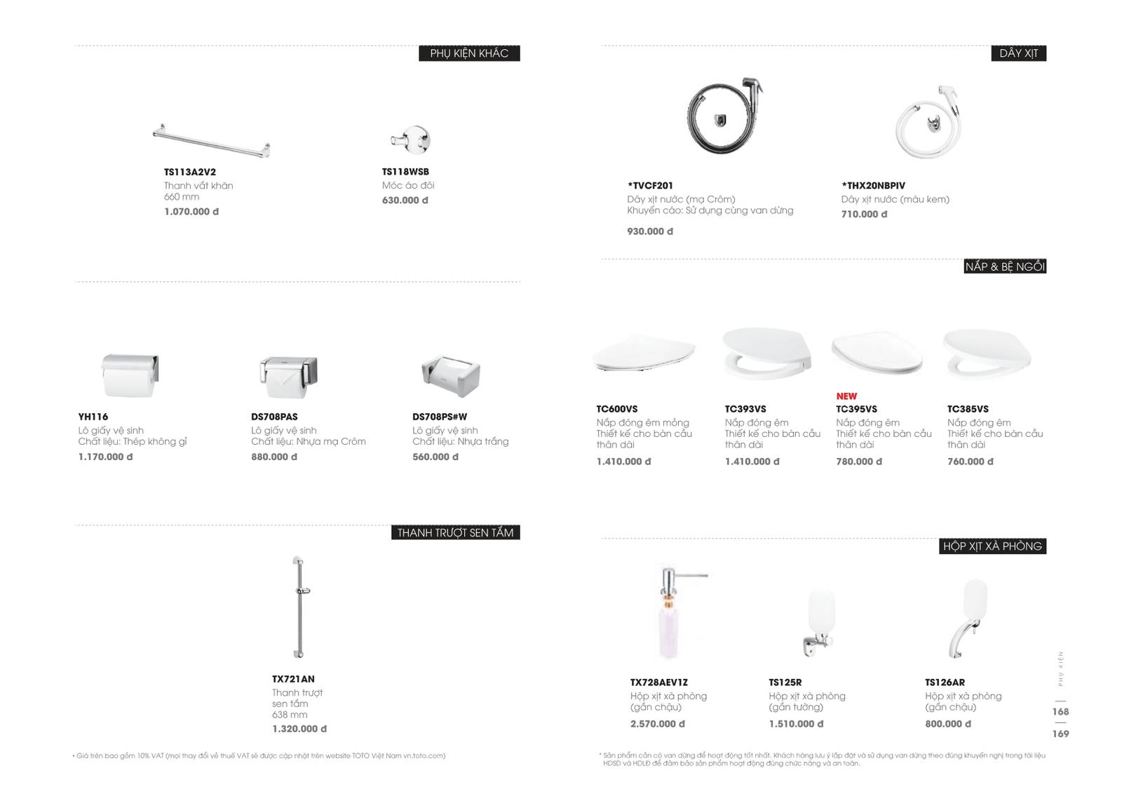Bảng giá và Catalogue Thiết bị vệ sinh TOTO mới nhất 2024 /Page 79